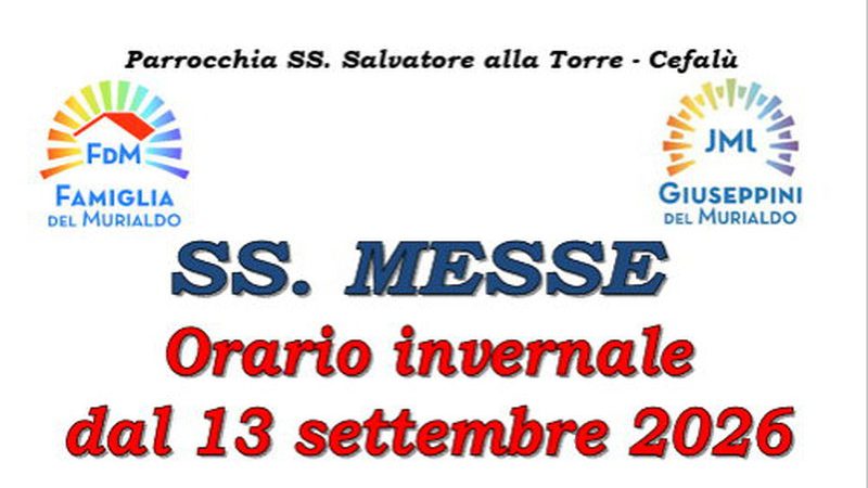Orario Invernale SS. Messe