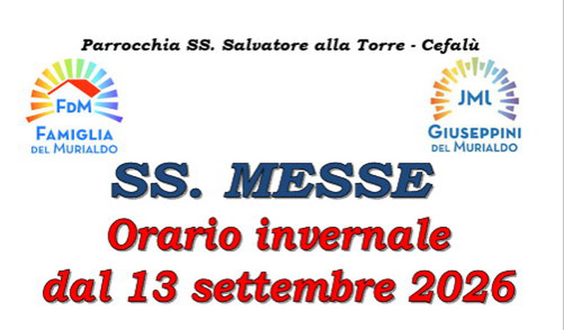 Orario Invernale SS. Messe